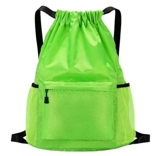 Tygelluis Drawstring Backpack, Waterproof Gym Bag with Water Bottle Pocket for Women Men, Pull String Sport Bag for Swim, Socce