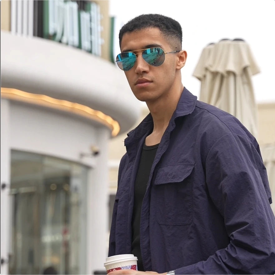Fahion Pilot Sunglasses Men Women Polarized Sun Glasses Eyeglasses Fishing Driving Goggle Anti Glare Shade Double-beam Eyewear