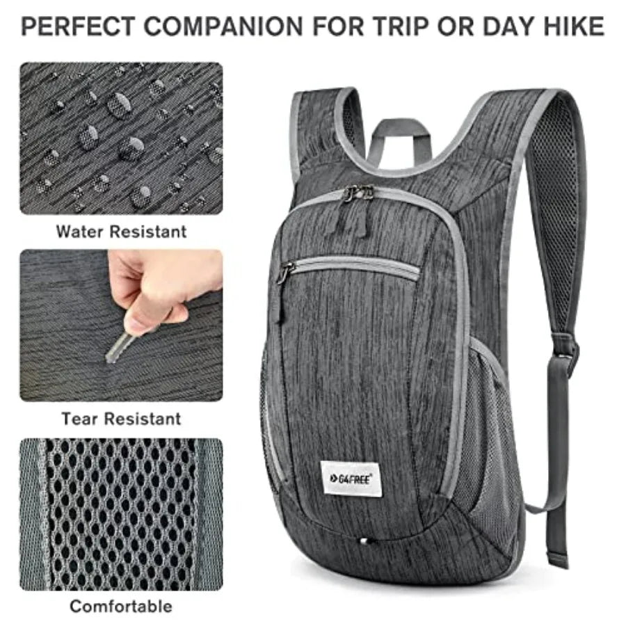 10L/15L Hiking Backpack Lightweight Packable Hiking Daypack Small Travel Outdoor Foldable Shoulder Bag