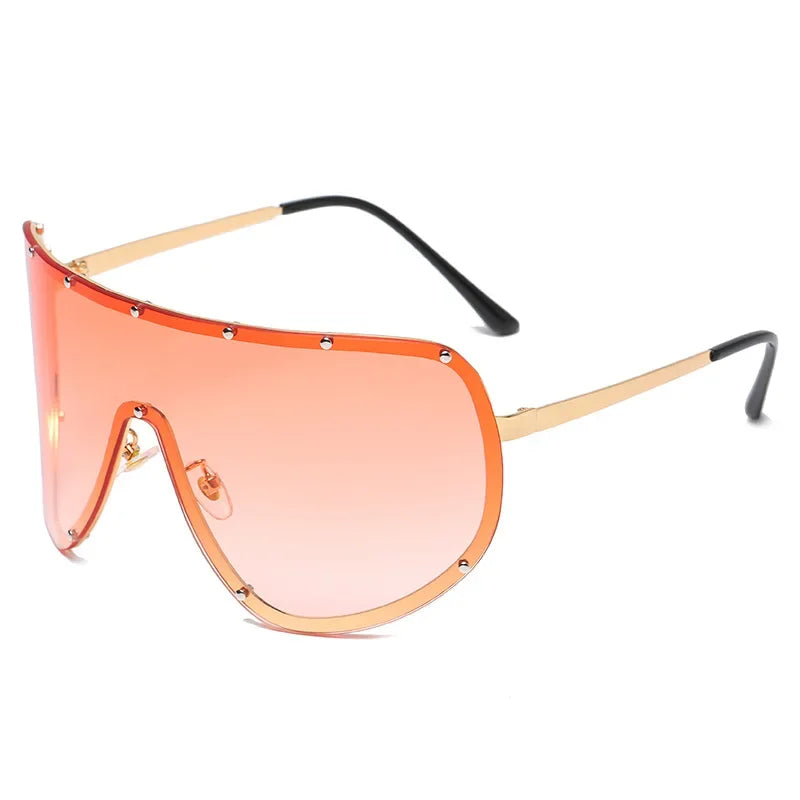 New Steampunk Oversized Sunglasses for Women Trends Punk Y2k Sun Glasses Men 2000'S Brand Designer Eyewear UV400 De Sol Oculos