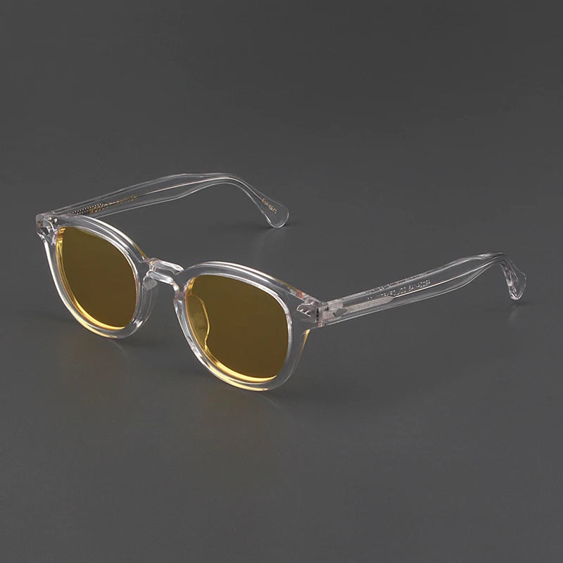 Johnny Depp Polarized Sunglasses Man Round Lemtosh Sun Glasses Woman Luxury Brand Vintage Acetate Frame Night Vision Goggles