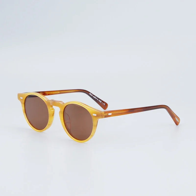 Oliver Gregory Peck Sunglasses Women Acetate Retro Round Polarized Vintage Driving Glasses Shades for Women Designer Sunglasses