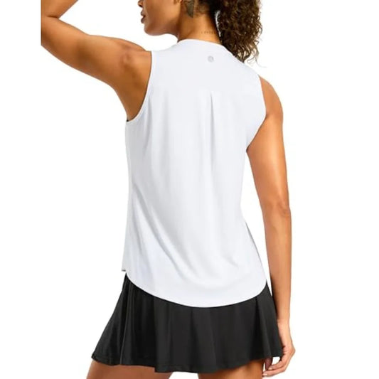 G Gradual Workout Tank Top for Women Sleeveless Athletic Yoga Tops High Neck Quick Dry Running Tennis Sports Shirts for Women