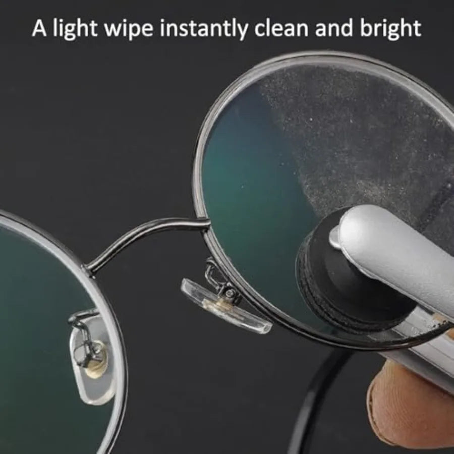 3Pcs Eyeglass Cleaning, Portable Glasses Cleanert, Lens Cleaner with Microfiber Tech Portable Glasses Cleaner Tool, Easily to C