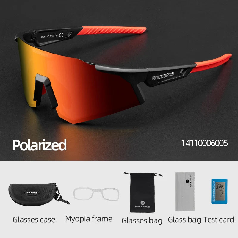 ROCKBROS Cycling Glasses Photochromic Bike Bicycle Glasses Polarized Men Sunglasses MTB Road Cycling Eyewear Protection Goggles