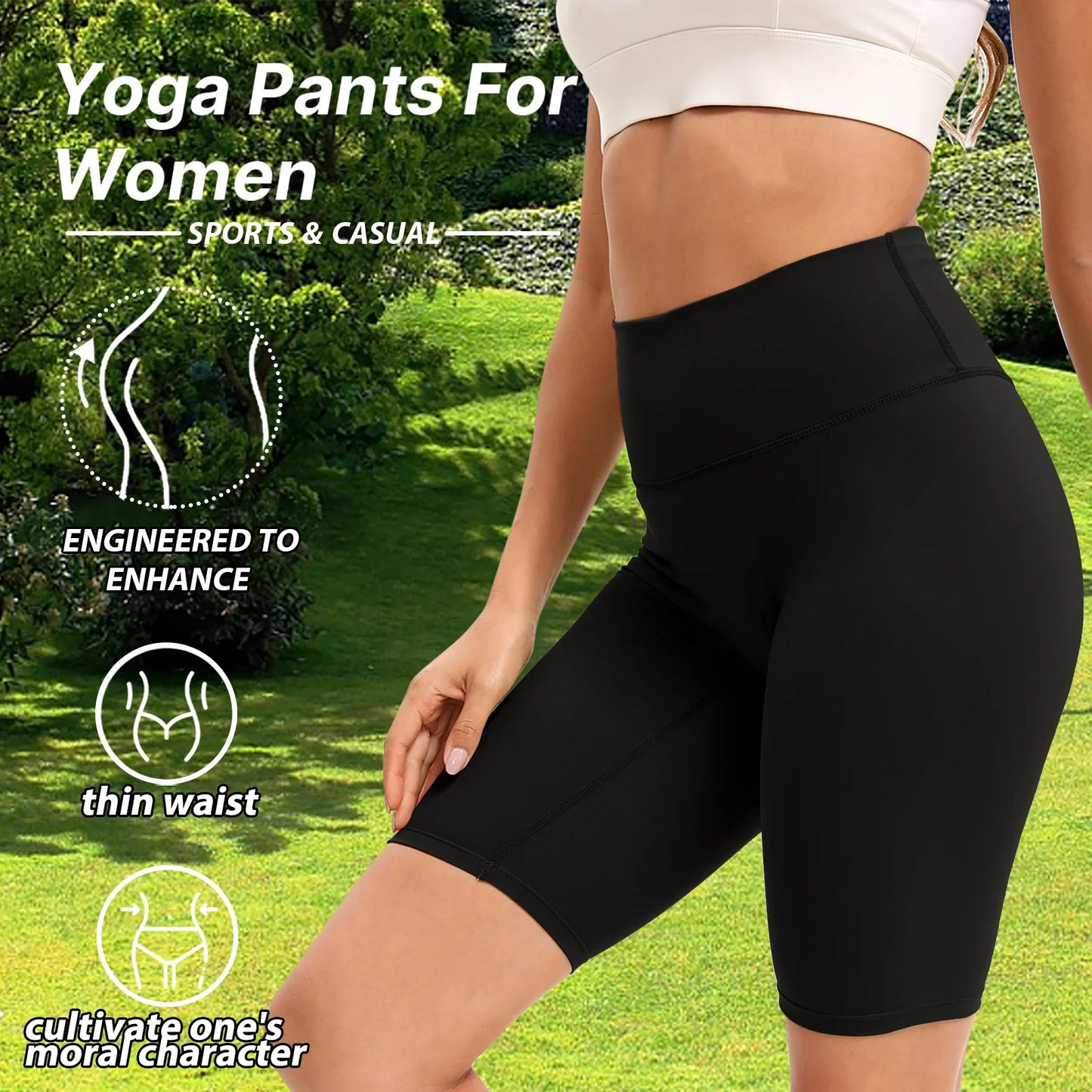 3 Pack Biker Shorts for Women – 8"/5"/3" High Waisted Tummy Control Workout Yoga Running Athletic Shorts