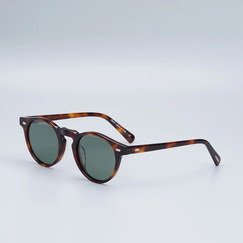 Oliver Gregory Peck Sunglasses Women Acetate Retro Round Polarized Vintage Driving Glasses Shades for Women Designer Sunglasses