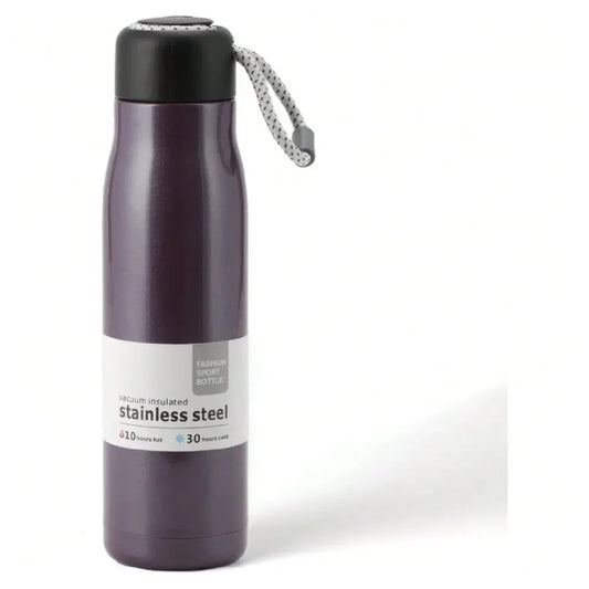 Oz Stainless Steel Water Bottle Double Wall Vacuum Insulated Wide Mouth Flask With Leakproof Portable Lid,27007717