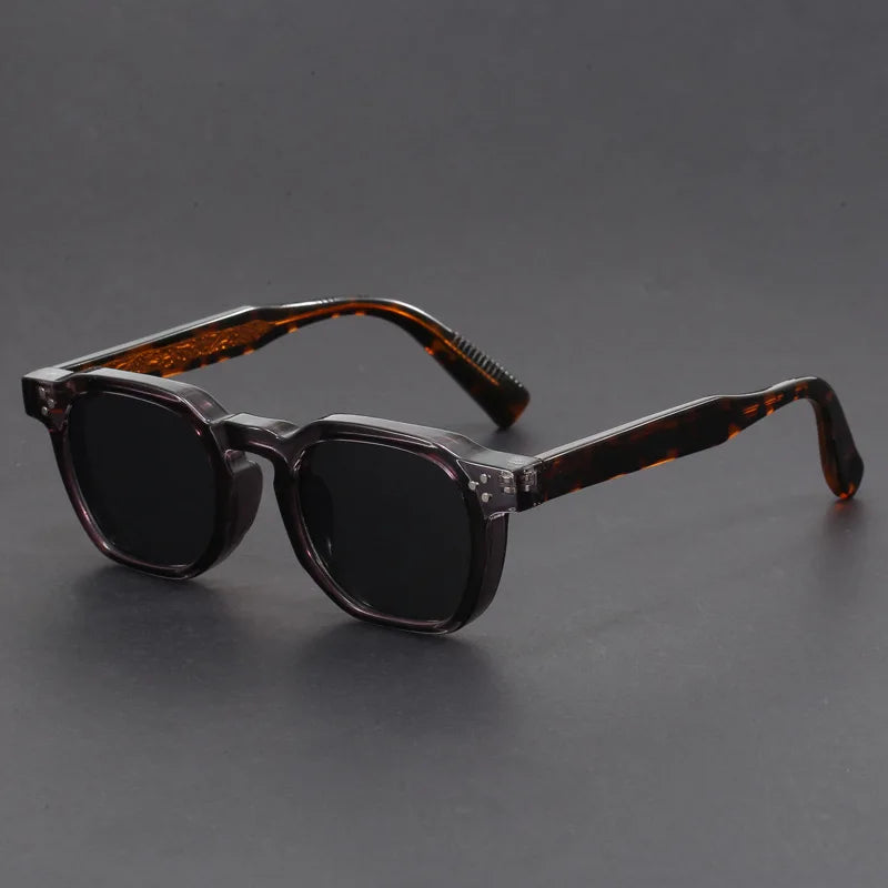 Retro Small Circular Sunglasses Men Punk Propionic Luxury Brand Design Sun Glasses Women Business Party Eyewear UV400