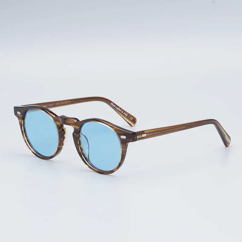 Oliver Gregory Peck Sunglasses Women Acetate Retro Round Polarized Vintage Driving Glasses Shades for Women Designer Sunglasses
