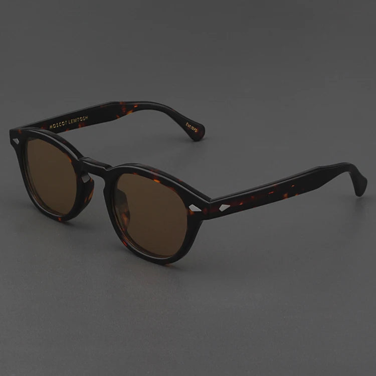 Johnny Depp Polarized Sunglasses Man Round Lemtosh Sun Glasses Woman Luxury Brand Vintage Acetate Frame Night Vision Goggles