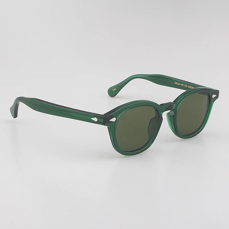 Johnny Depp Polarized Sunglasses Man Round Lemtosh Sun Glasses Woman Luxury Brand Vintage Acetate Frame Night Vision Goggles