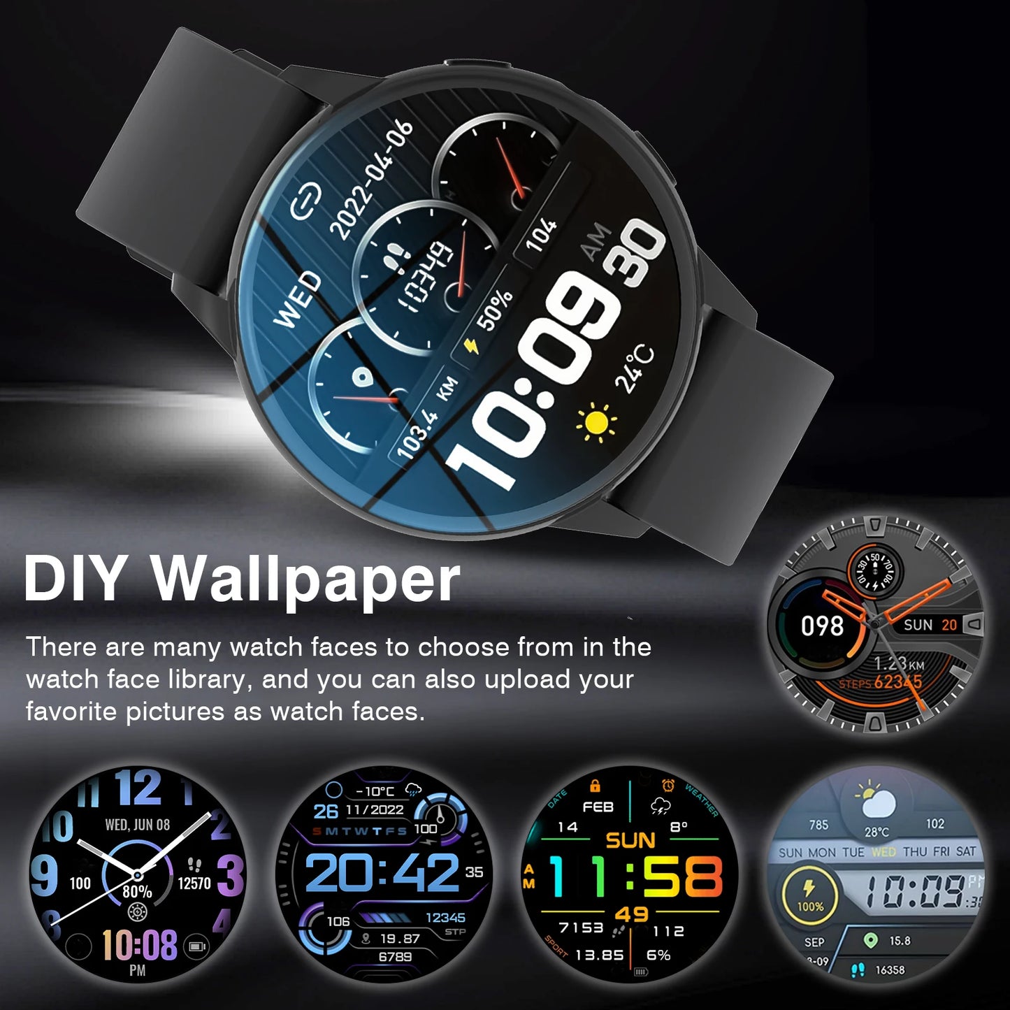 2026 New Smart Watch Men 1.52" HD IPS Screen Bluetooth Call Fitness Tracker Heart Rate Monitor Sports Smartwatch Gift