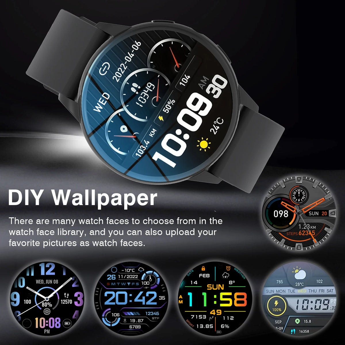 2026 New Smart Watch Men 1.52" HD IPS Screen Bluetooth Call Fitness Tracker Heart Rate Monitor Sports Smartwatch Gift