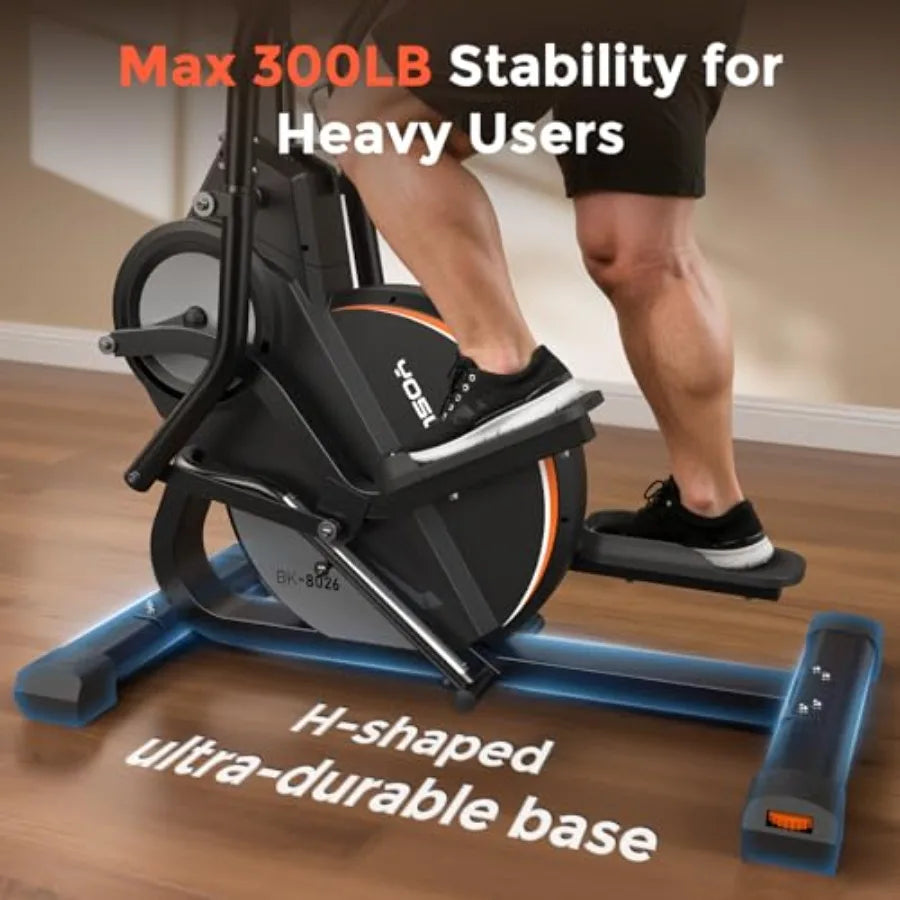 Elliptical Exercise Machine, Compact 3-in-1 Elliptical + Cardio Climber + Stair Stepper Elliptical for Home with 45°Incline, 15