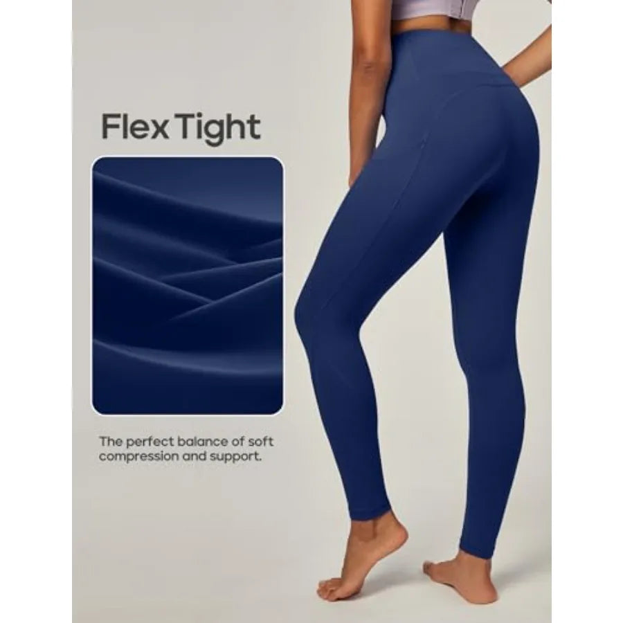 IUGA Leggings with Pockets for Women High Waisted Yoga Pants Women Tummy Control Workout Compression Running Leggings