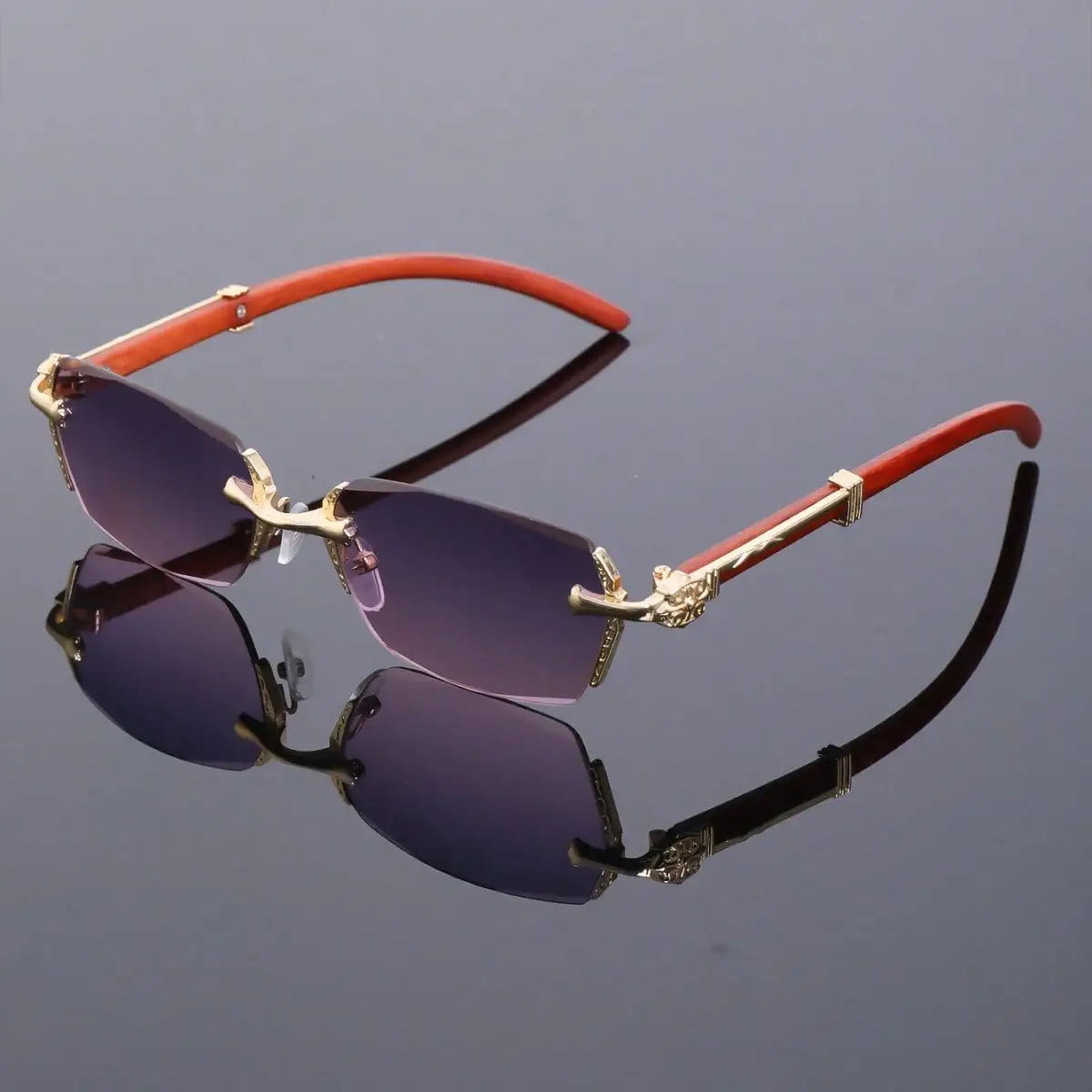New Versatile Rectangular Frameless Cut-Edge Fashion Glasses, Classic And Versatile Design Glasses, Versatile Decorative Glasses For Women's Daily Wear