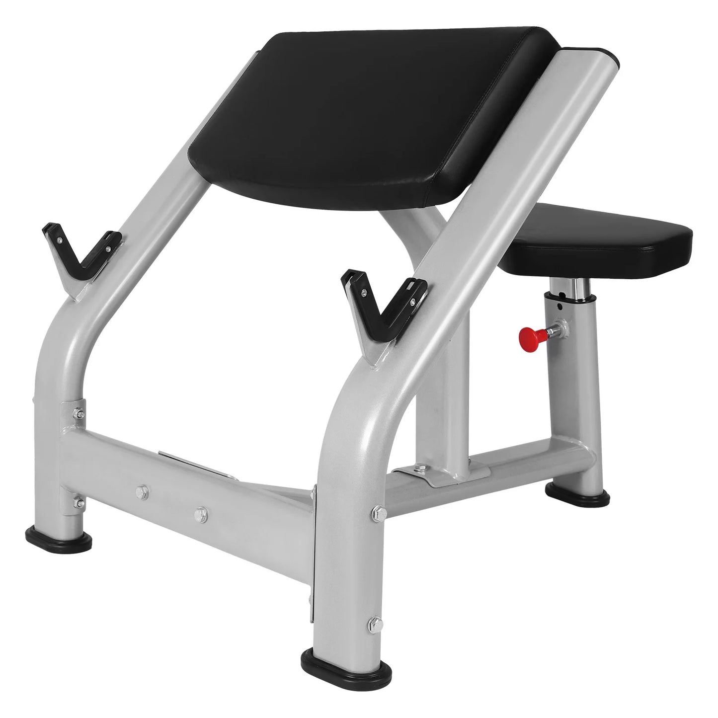 Seated Isolated Barbell Dumbbell Biceps Station with Adjustable Seat Fitness Equipment for Home Gym Strength Training