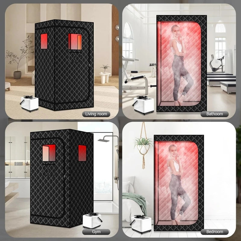 SMARTMAK Portable Steam Sauna Box With Infrared 660nm Light