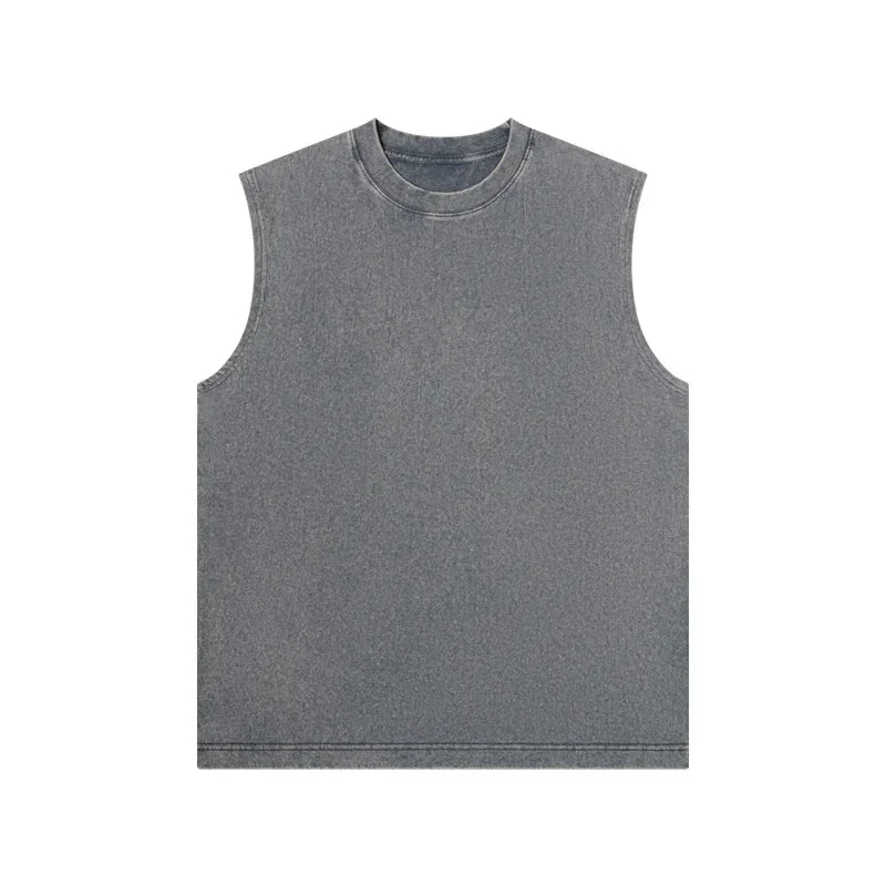 Pure Cotton Mens Sleeveless Vest Casual Summer Streetwear