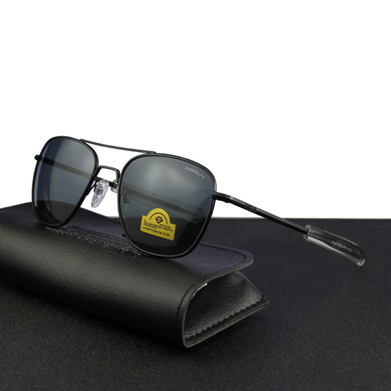RE Pilot Sunglasses Men UV400 Top Quality American Army Military Mirror AGX Tempered Glass Lens Sun Glasses