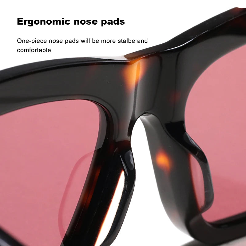 Fashion Top Design Handmade Square Acetate Sunglasses Men Women Classic Sunglasses Outdoor UV400 Protection Eyewear Custom Logo