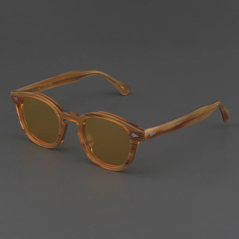 Johnny Depp Polarized Sunglasses Man Round Lemtosh Sun Glasses Woman Luxury Brand Vintage Acetate Frame Night Vision Goggles