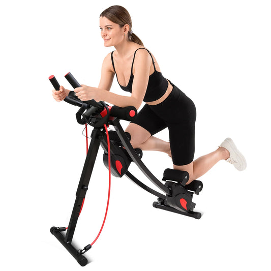 Abdominal Curling Exercise Machine Dual Track Foldable Trainer