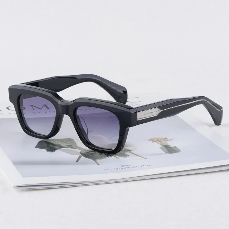 JMM Fellini Acetate Fashion Sunglasses Rectangle Uv400 Men High Quality Handmade in Japan Senior Optical Eyeglasses with Case