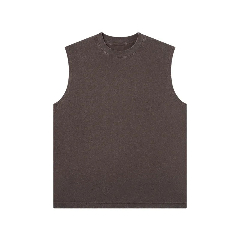 Pure Cotton Mens Sleeveless Vest Casual Summer Streetwear