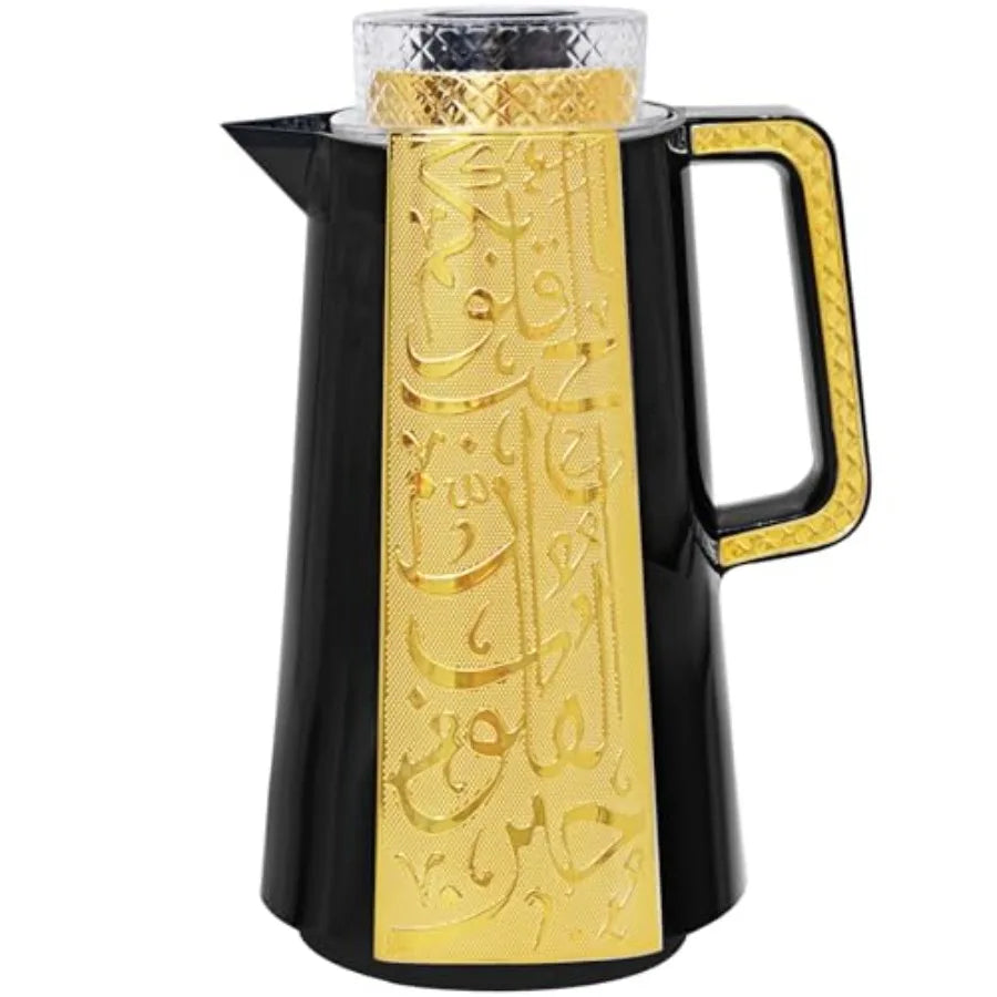 Arabic and Turkish Style Insulated Coffee Carafe33 oz Vacuum Thermal Bottle Flask Teapot Keeping Hot/Cold Tea Water and Coffee