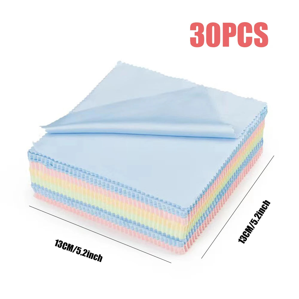 10/20/30PCS 5.12*5.12inch Eyeglasses Cleaning Cloth Needle Three Gray Brushed Eyeglasses Cloths Lens Wipes Fiber Goggle Cloths glasses accessories eyeglass cleaner phone cleaner cleaning cloth