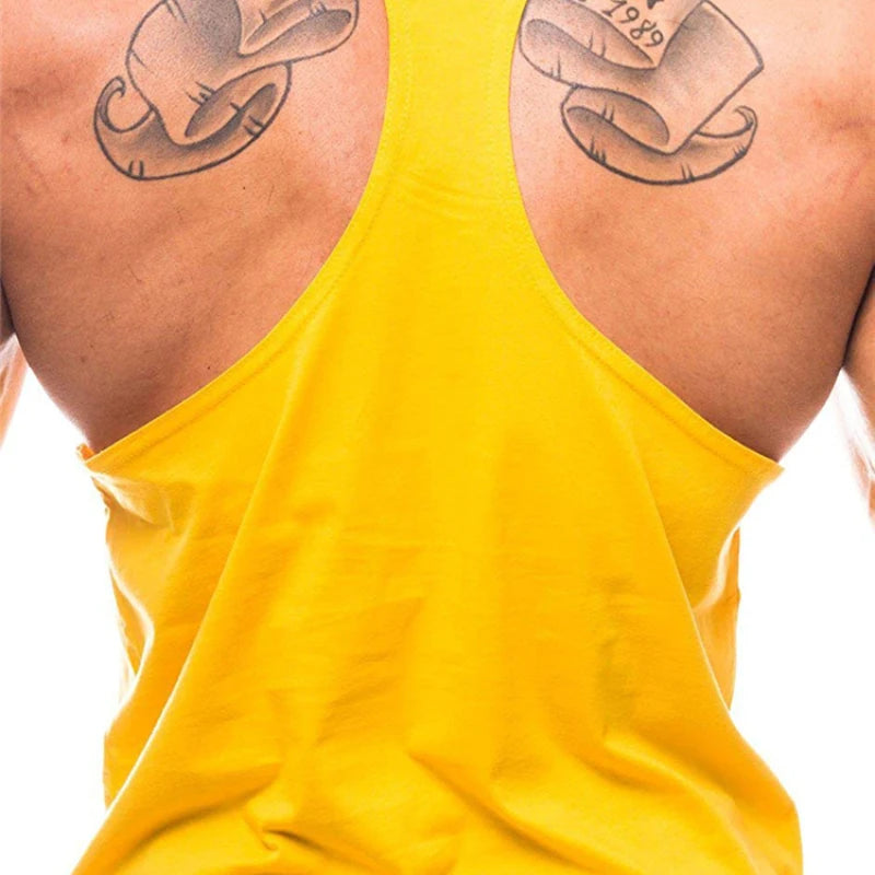 Cotton Breathable Sleeveless Gym Tank Top for Mens Workout