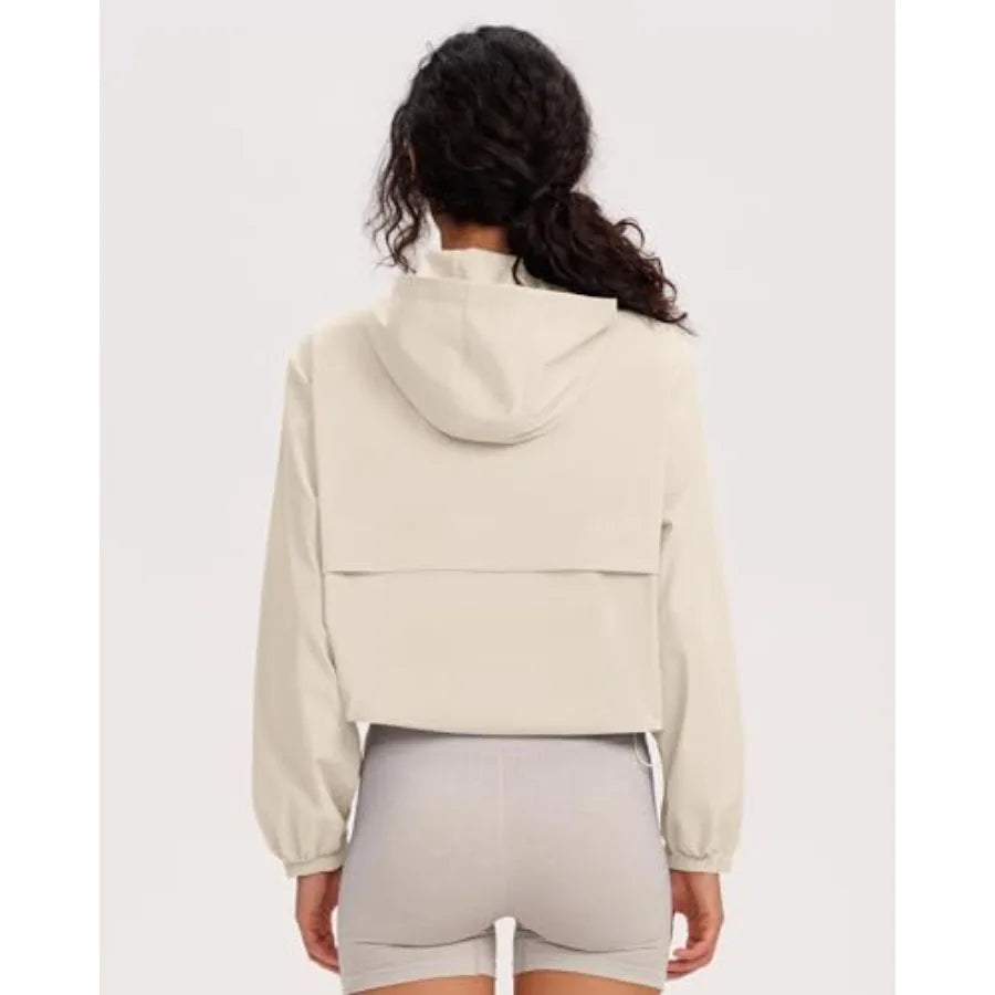 Locachy Women's Lightweight Athletic Workout Hoodie Long Sleeve Full Zip Gym Running Outdoor Jacket