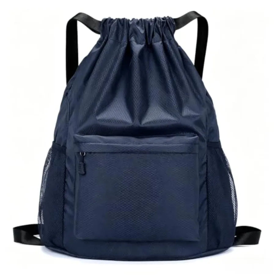 Tygelluis Drawstring Backpack, Waterproof Gym Bag with Water Bottle Pocket for Women Men, Pull String Sport Bag for Swim, Socce