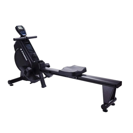 Dual Air and Magnetic Resistance Rowing Machine w Fitness Coaching App 8 Levels Magnetic amp Air Resistance, LCD Monitor Compac
