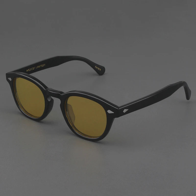 Johnny Depp Polarized Sunglasses Man Round Lemtosh Sun Glasses Woman Luxury Brand Vintage Acetate Frame Night Vision Goggles