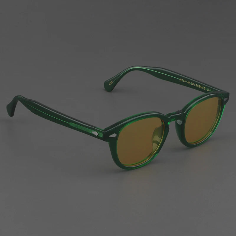 Johnny Depp Polarized Sunglasses Man Round Lemtosh Sun Glasses Woman Luxury Brand Vintage Acetate Frame Night Vision Goggles