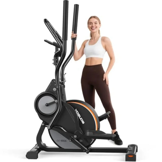 Elliptical Exercise Machine, Compact 3-in-1 Elliptical + Cardio Climber + Stair Stepper Elliptical for Home with 45°Incline, 15
