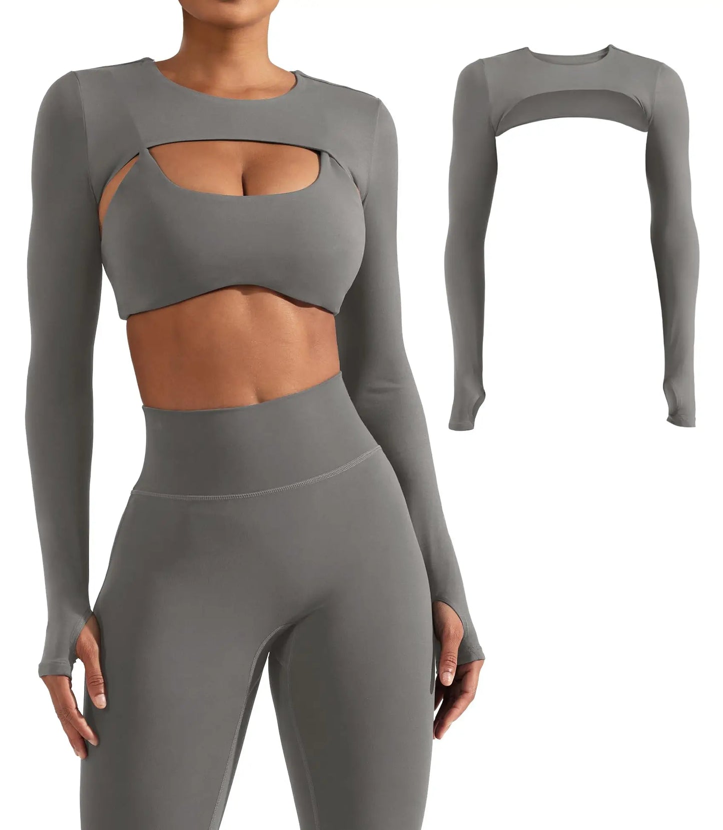 1pc Spring/Summer Yoga Dance Shawl, Women Sports Cover Up, Fitness Solid Color Bolero, Workout Wrap Shirt, Cycling Chiffon Shawl, Golf Sun Protection Shawl Sleeve Cover, Women Summer Sporty Shawl With Attached Sleeves