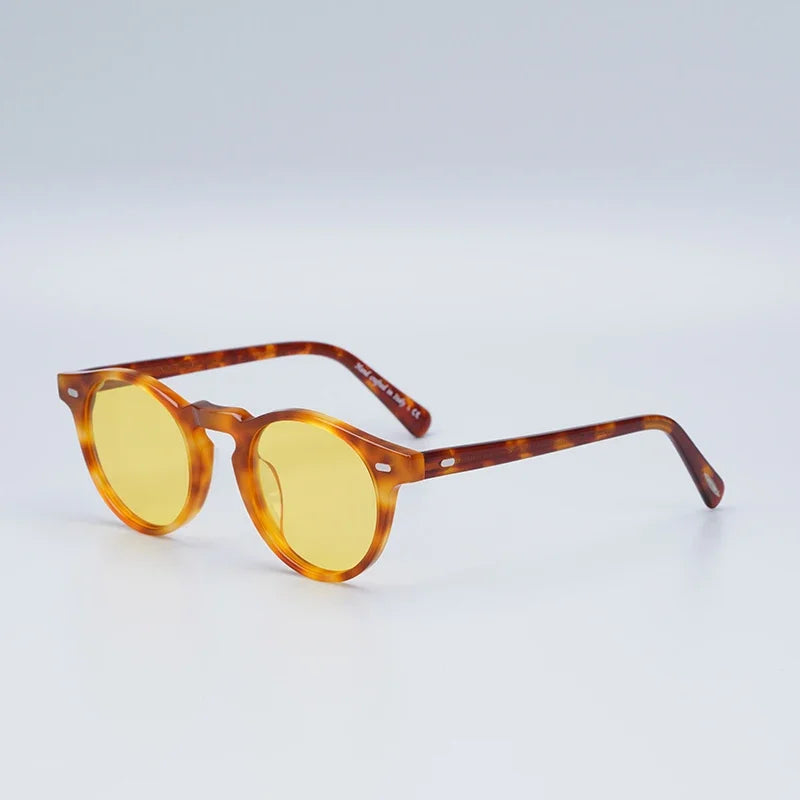 Oliver Gregory Peck Sunglasses Women Acetate Retro Round Polarized Vintage Driving Glasses Shades for Women Designer Sunglasses