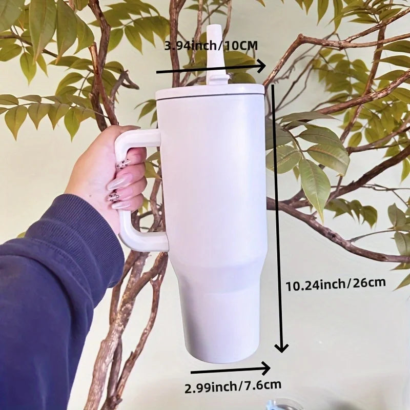 16pcs USA WAREHOUSE Sublimation 40oz Vacuum Insulated Travel Sports Tumbler For Hot And Iced Drinks Perfect For Outdoor 40oz Macaron Blank Sublimation Leak Proof Tumbler Bottle Water Bottle With Flip Straw