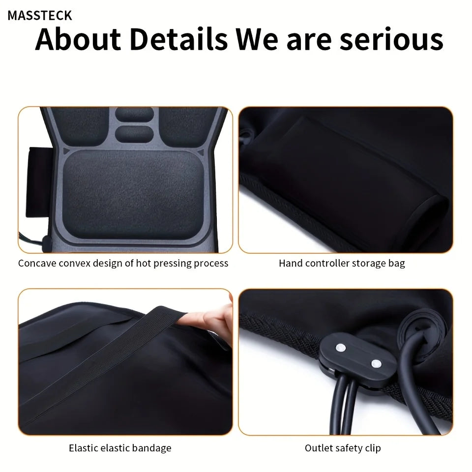 Ekmoey  Massage Seat Cushion For Couch, Chair, Massager Mat With Heat, Lumbar Traction & Relax, 9 Vibration Motors & Triple Back Heating Pad, Full Body Massager For Back Waist Hip Leg, Massager Gift For Mom/Dad/Women/Men, Chr