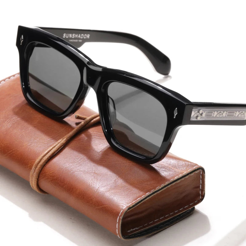 Fashion Top Design Handmade Square Acetate Sunglasses Men Women Classic Sunglasses Outdoor UV400 Protection Eyewear Custom Logo