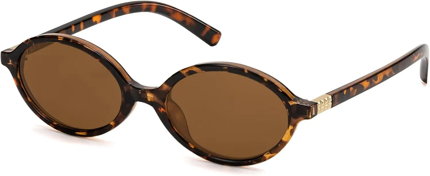 Retro Oval Sunglasses for Women Vintage 90s Y2K Trendy Designer Sun Glasses