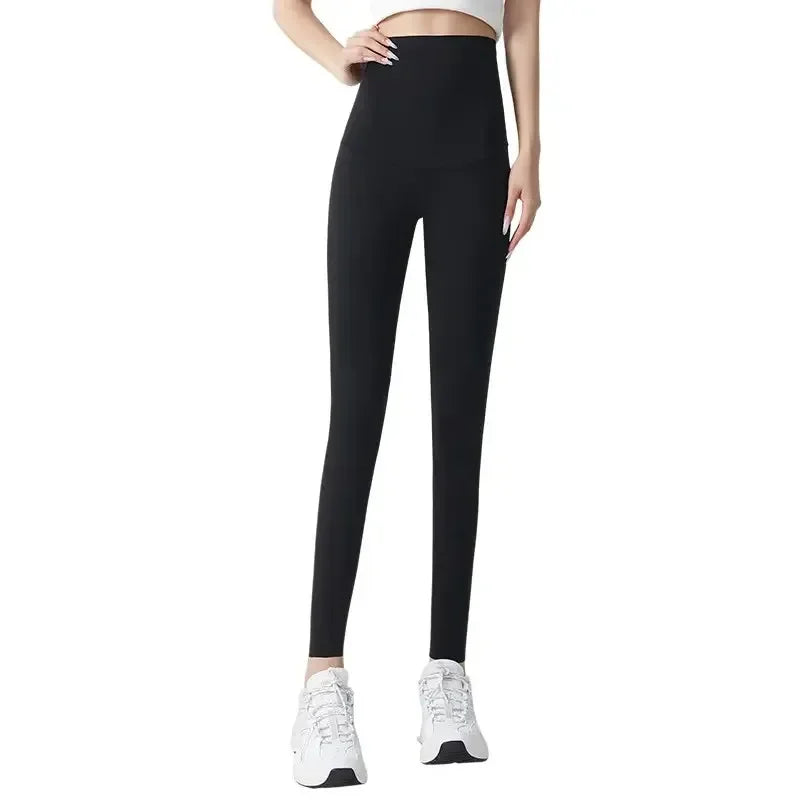 Women's Thin Yoga Leggings High-waisted Elastic Summer Thin Sunscreen Leggings Sexy Lift Buttocks Fitness Pants Bottoming Pants