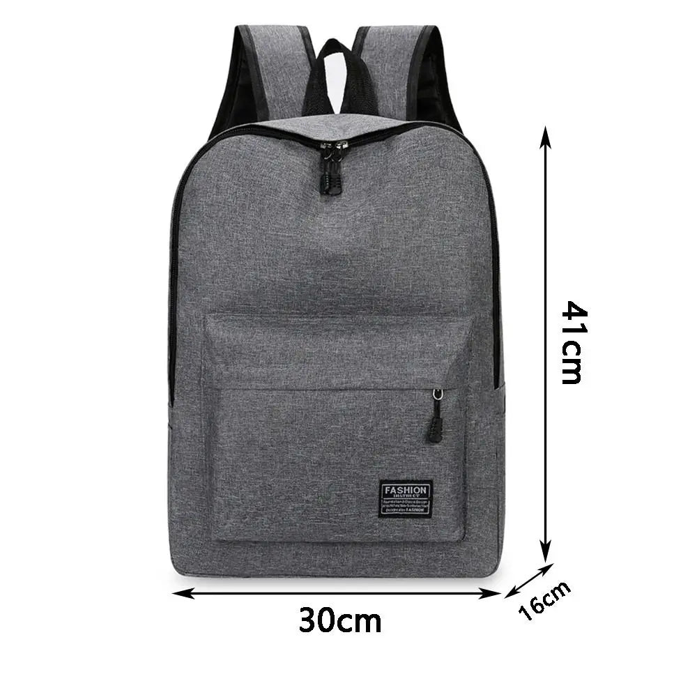 15 inches Versatile Backpack Trendy Washable Oxford Cloth Computer Bag Black Grey Blue Red School Student Backpack Unisex