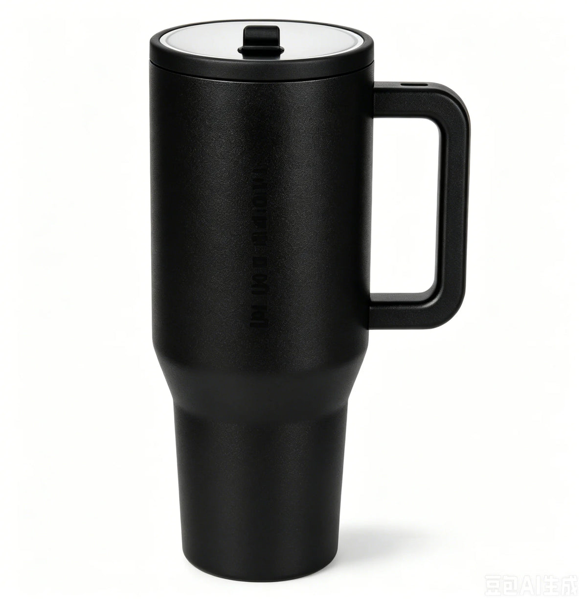 40oz Cream Insulated Stainless Steel Water Bottle | HYD Traveler Flip Straw Tumbler with Handle