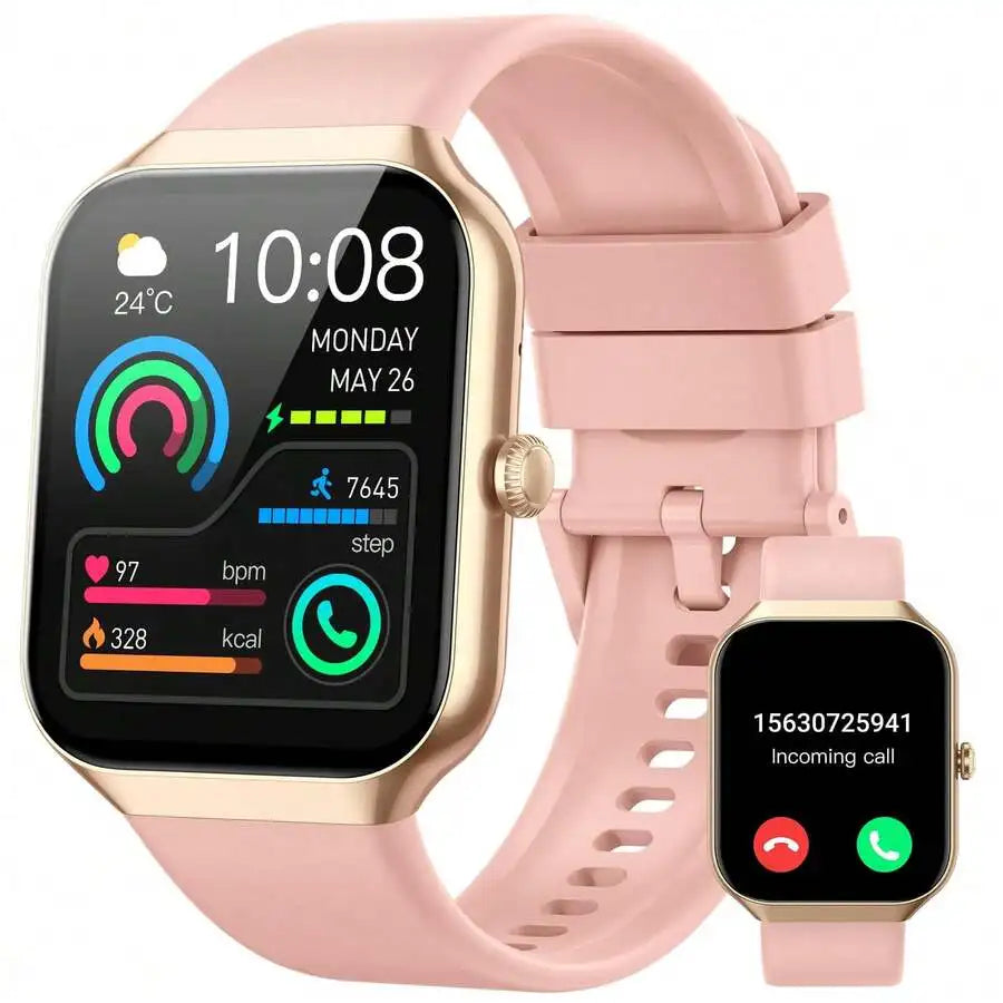 Smart Watch For Men Women Answer/Make Calls, 1.96" Fitness Watch, Fitness Tracker With Heart Rate Sleep Monitor, Step Counter,