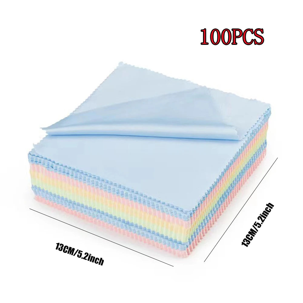 10/20/30PCS 5.12*5.12inch Eyeglasses Cleaning Cloth Needle Three Gray Brushed Eyeglasses Cloths Lens Wipes Fiber Goggle Cloths glasses accessories eyeglass cleaner phone cleaner cleaning cloth